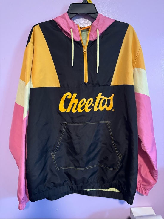 cheetos Jackets & Blazers - Cheetos Colorblock Zip Jacket - Black, Pink & Yellow